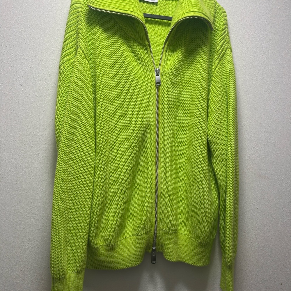Zara Neon Green Zip-Up Jacket